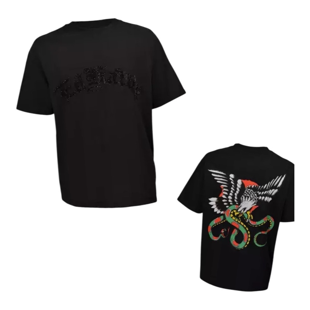 Sz various Ed Hardy Men's Eagle Snake Boxy Tee - Vintage Black
